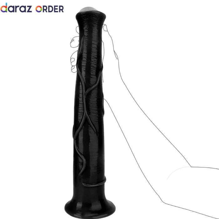 15.75 Inch Realistic Horse Dildo Black