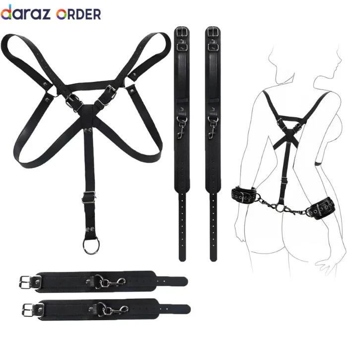 Leather BDSM Restraint Kitdjustable Cuffs In Pakistan