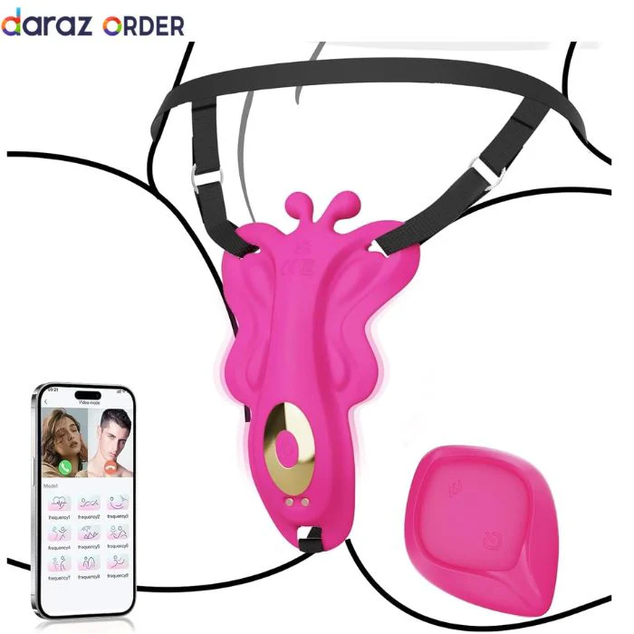 Pink Butterfly Wearable Vibrator 9 Modes