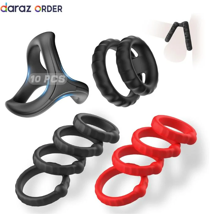 Silicone Penis Ring Set 10 PCS in Pakistan