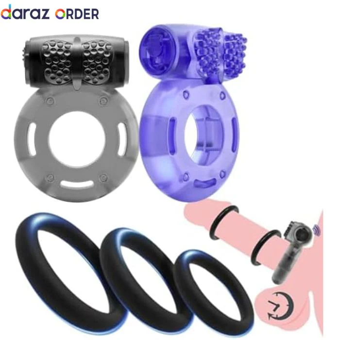 Vibrating Cock Ring Set 5 Pcs In Pakistan